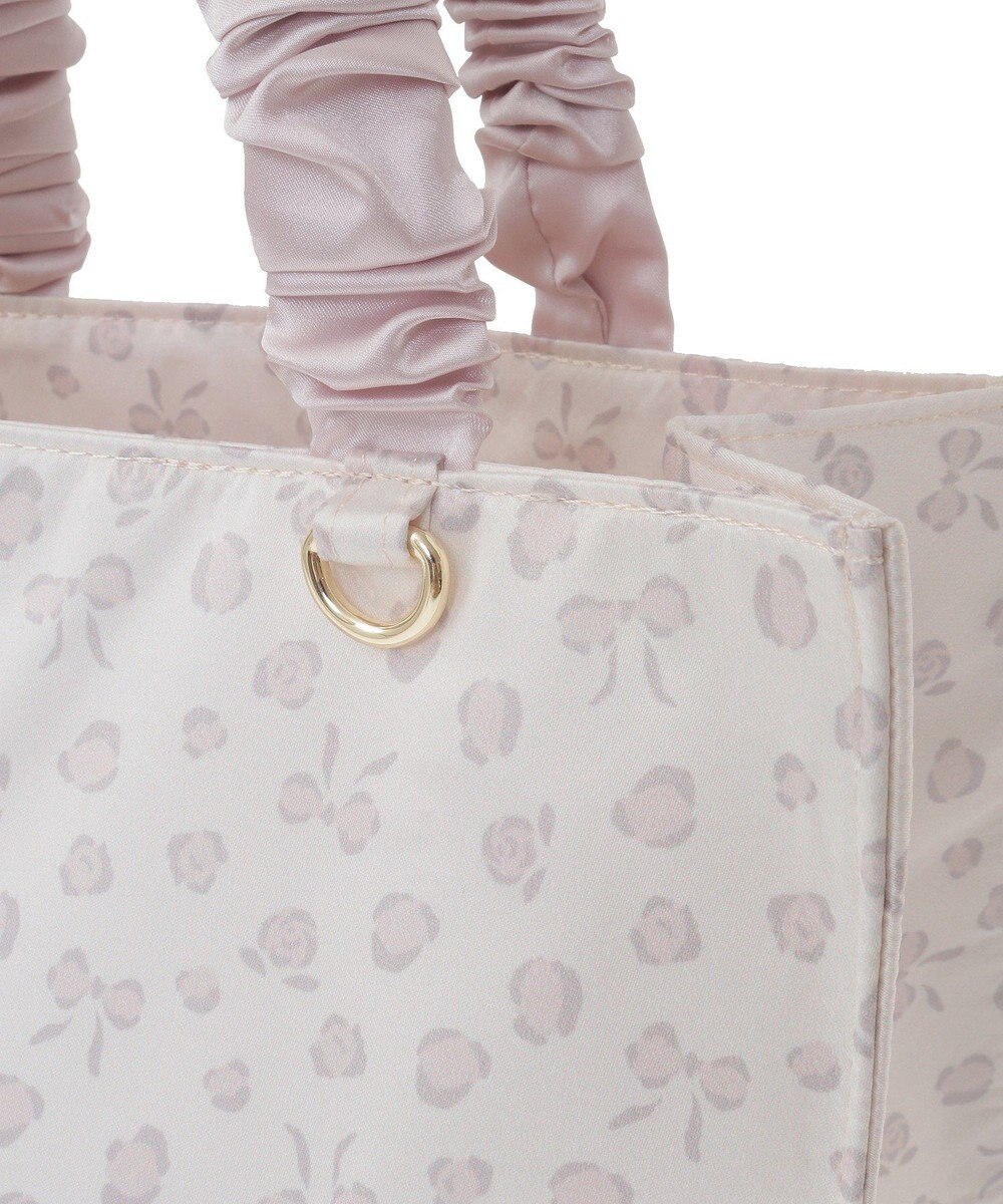 Maison de FLEUR リボンレオパードギャザーハンドルスクエアトート 