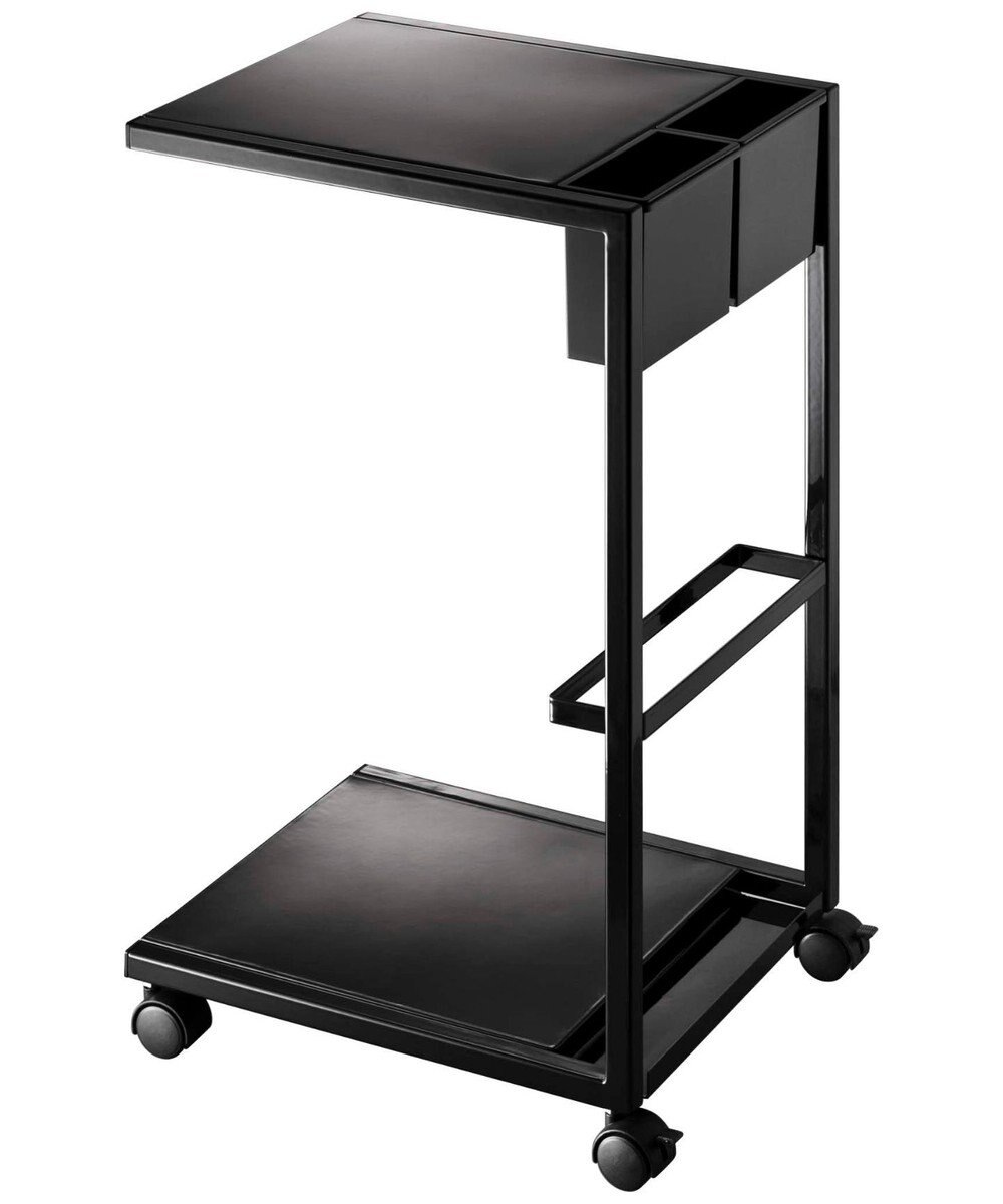tower サイドテーブルワゴン タワー ブラック 