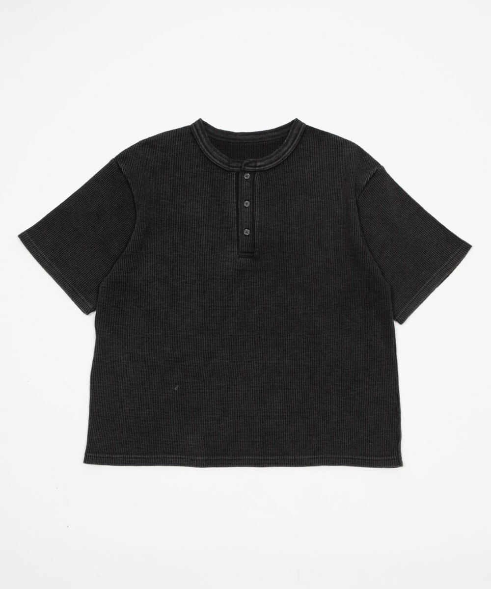 WEGO 【ユニセックス着用ITEM/MLサイズ展開】ワッフルヘンリーネックT（SS） 