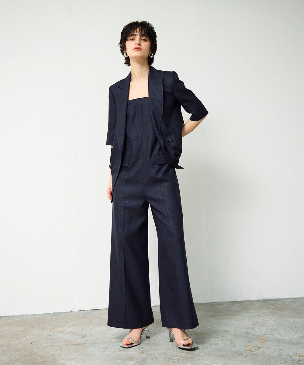 GRACE CONTINENTAL リネンタッチビスチェサロペ 