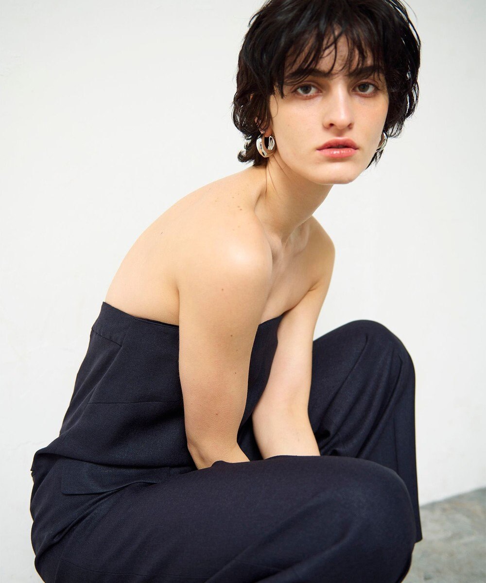 GRACE CONTINENTAL リネンタッチビスチェサロペ 