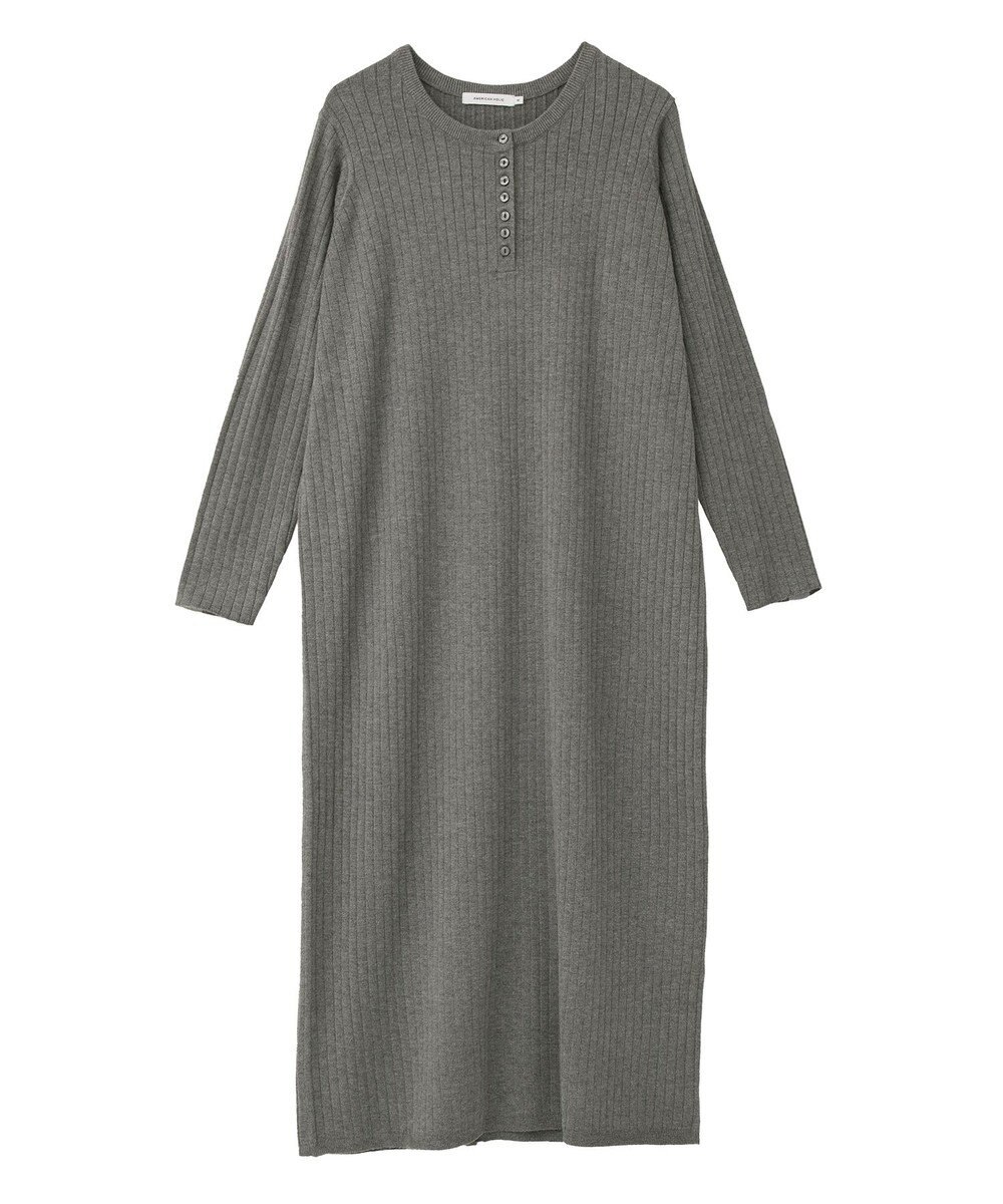 AMERICAN HOLIC バイパチリブヘンリーニットワンピース 