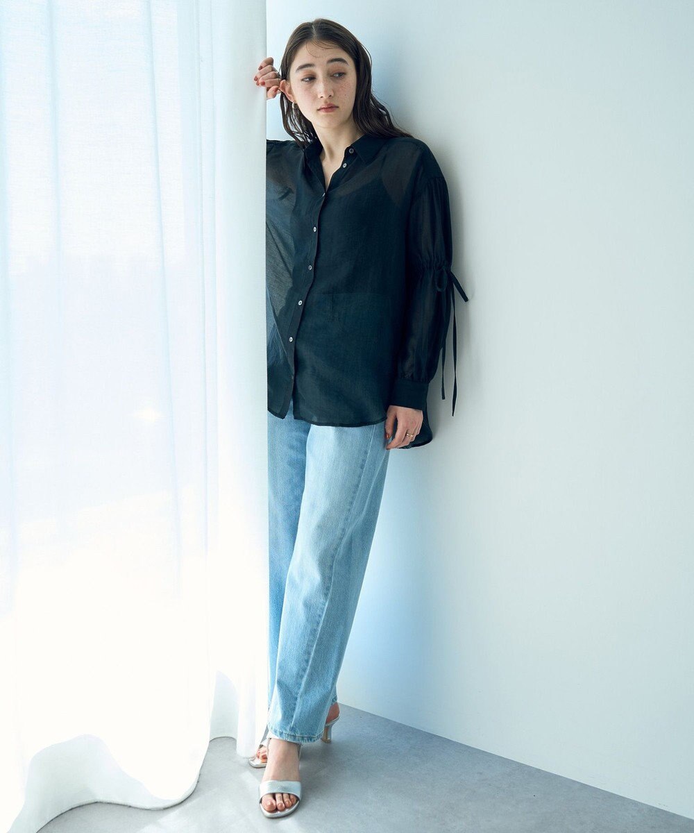 YECCA VECCA バックリボンシアーシャツ 