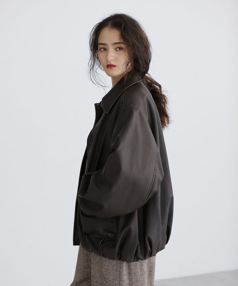 Green Parks ■ＥＳＣＡＲ　フェイクレザーバルーンブルゾン 