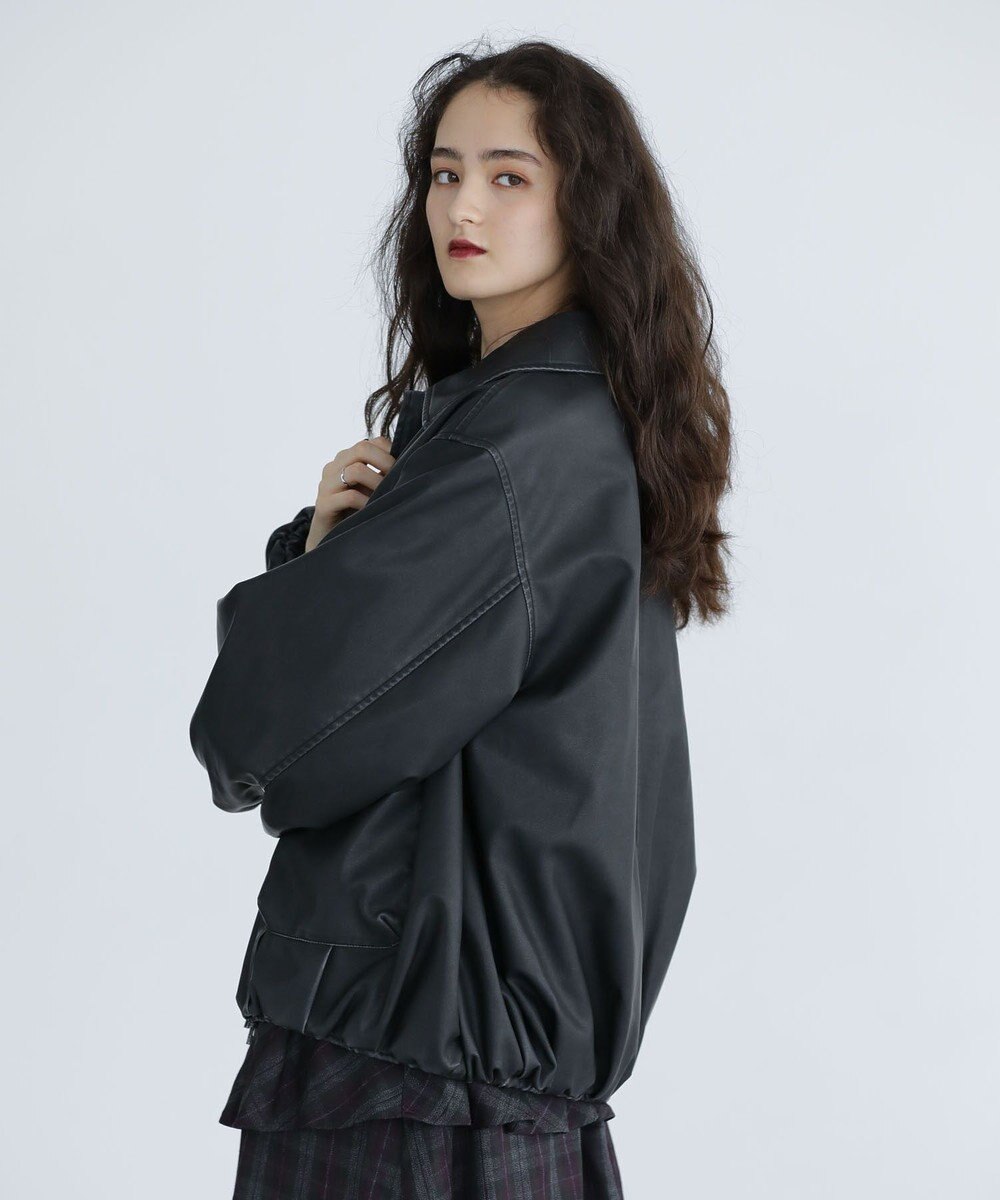 Green Parks ■ＥＳＣＡＲ　フェイクレザーバルーンブルゾン 