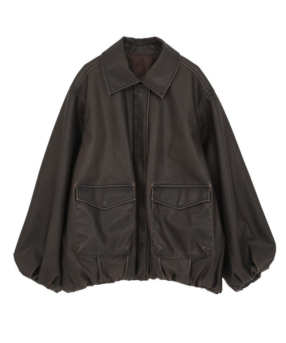 Green Parks ■ＥＳＣＡＲ　フェイクレザーバルーンブルゾン 