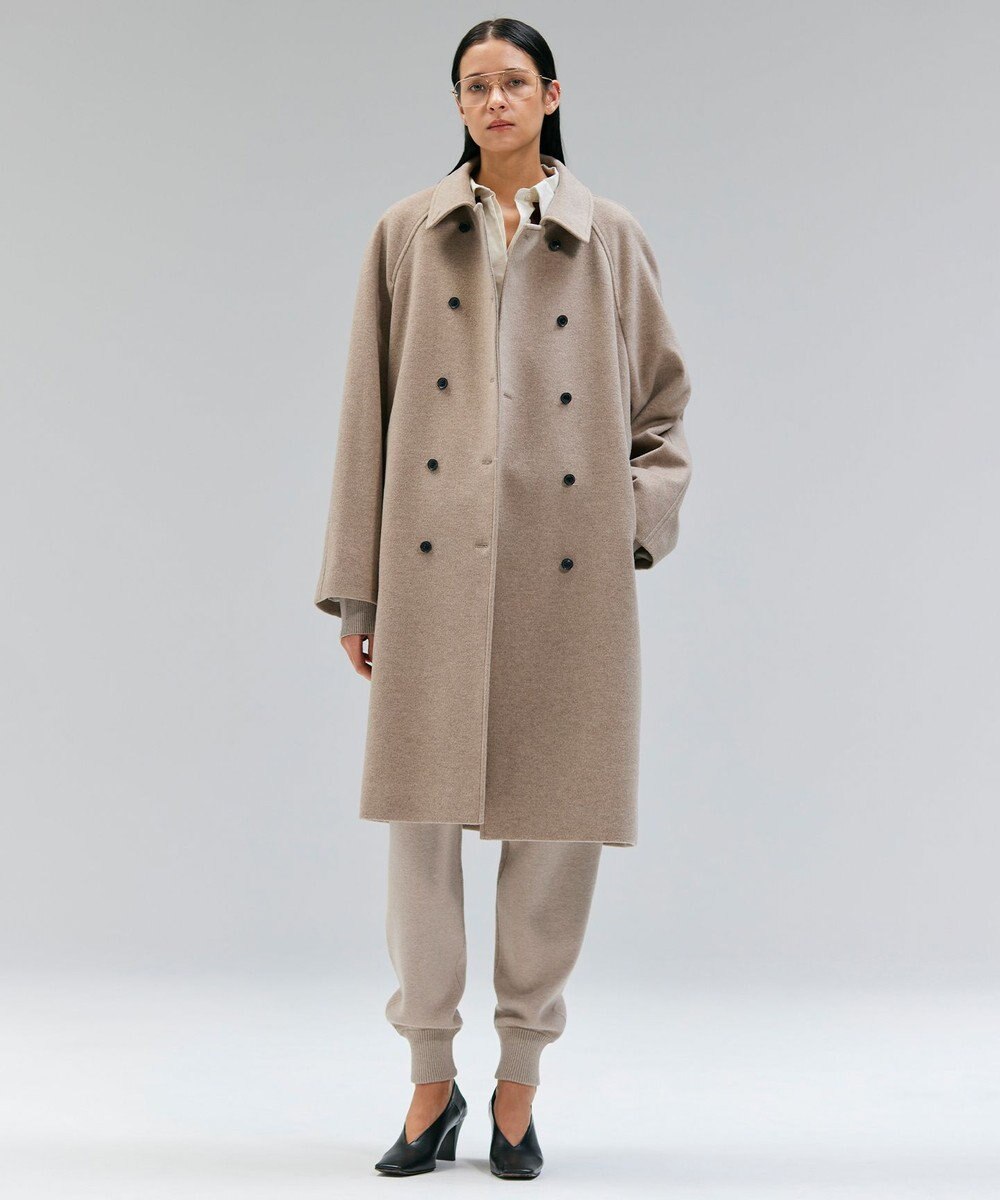 BEIGE， 【VERY NaVY12月号掲載】LABBOCK / ウール混ラグランステンカラーコート 