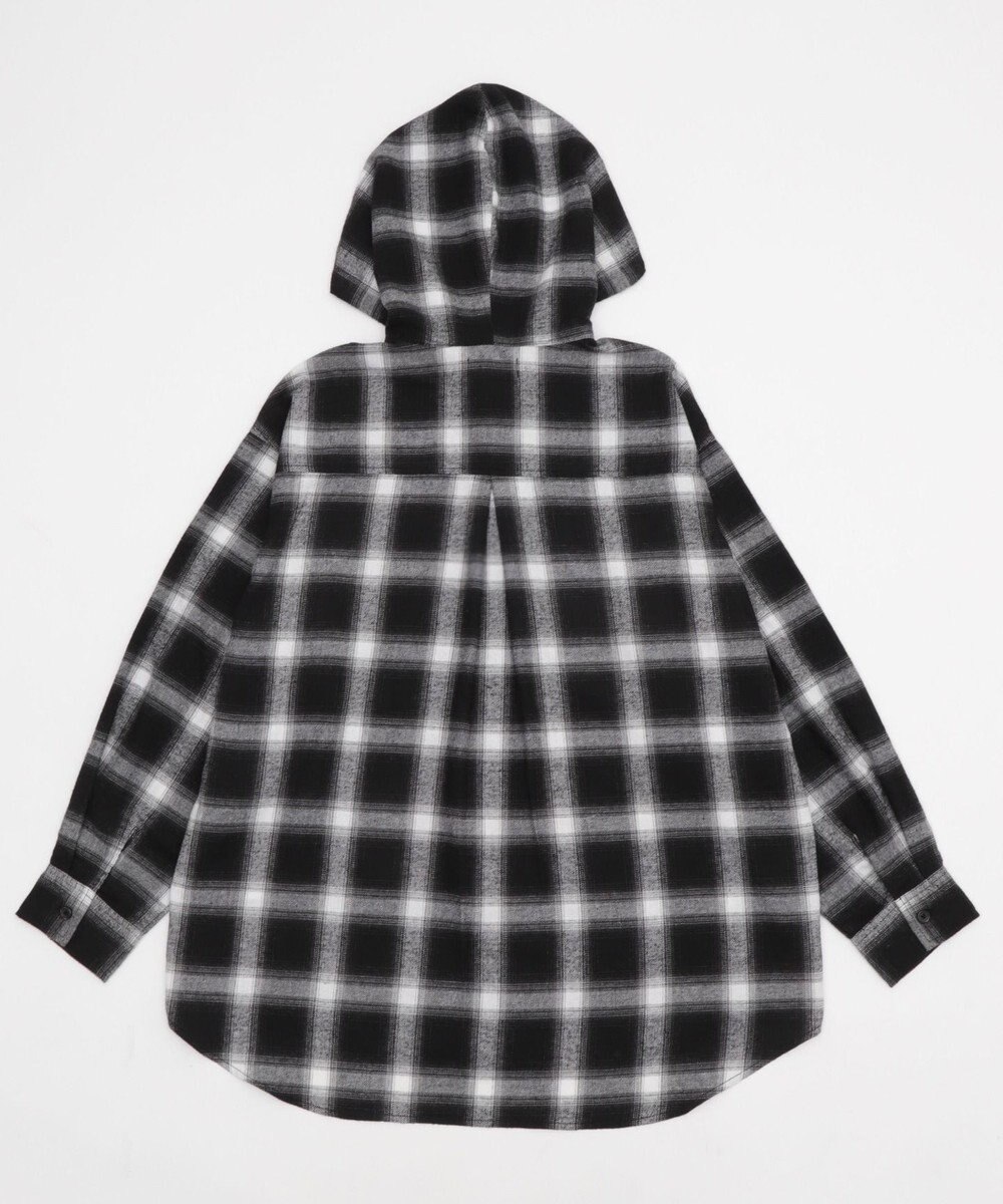 WEGO 【25年秋冬新作】チェックフードBIGネルシャツ 