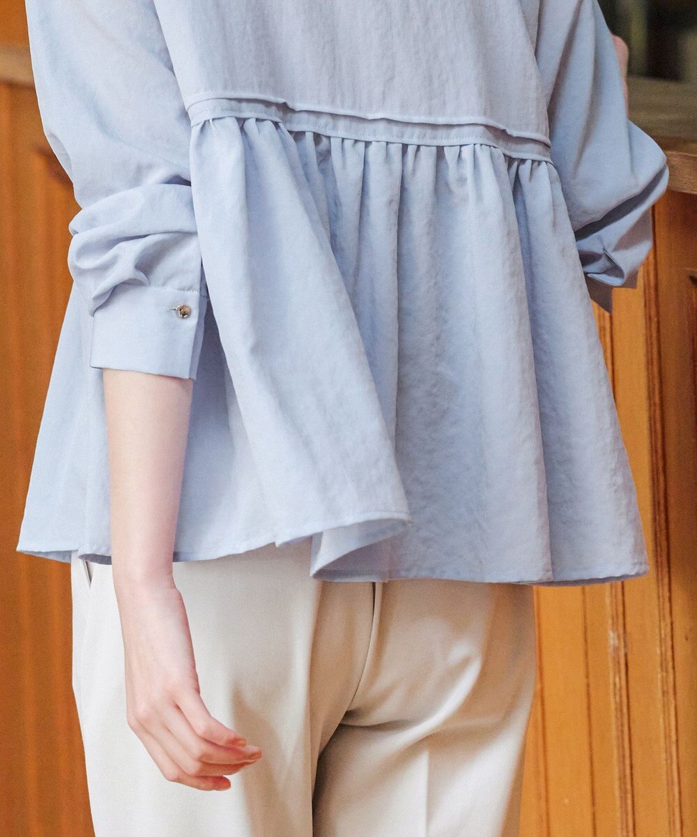 Tiaclasse 【洗える】ピンタックギャザーブラウス 