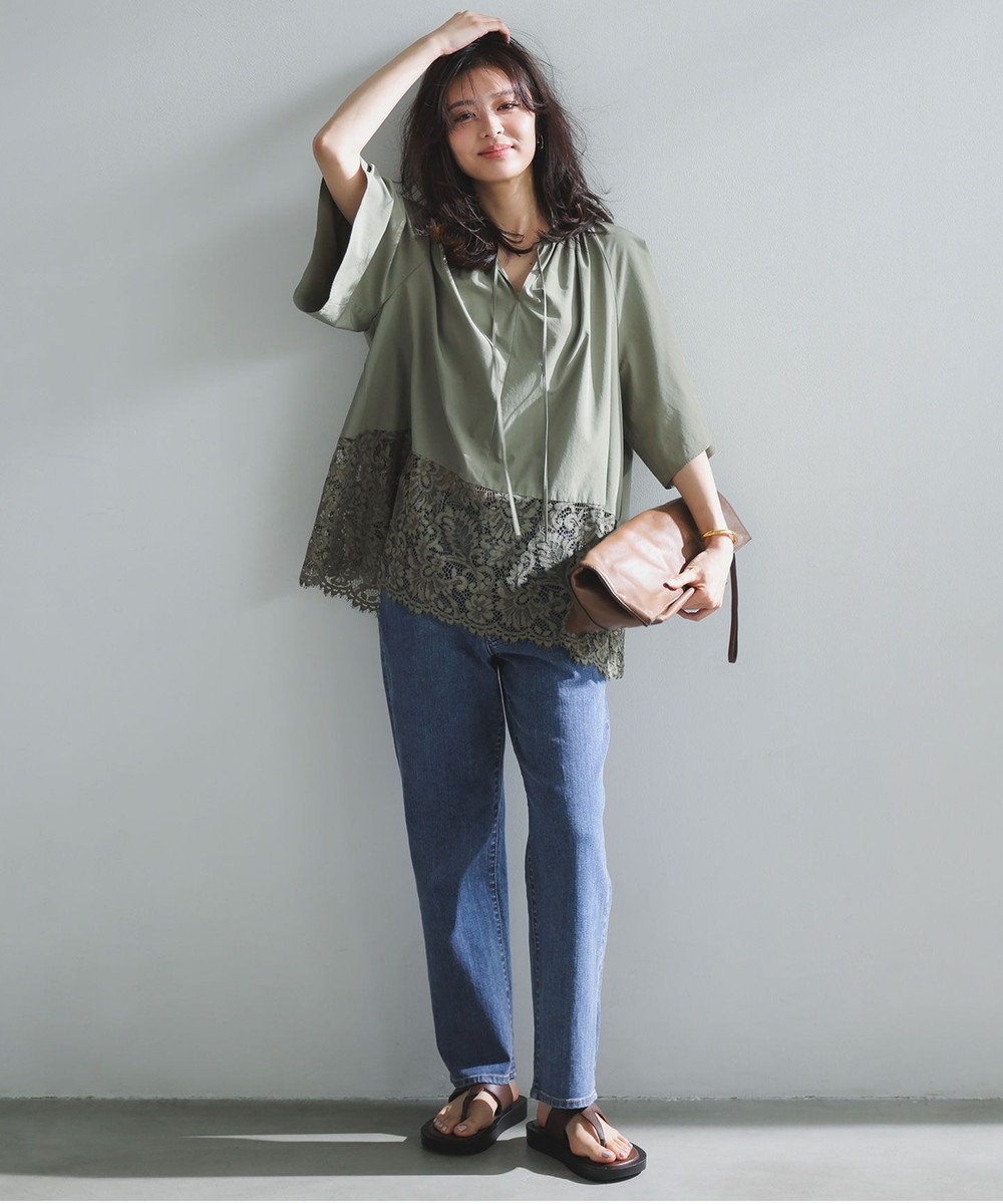 UNFILO 【UNFILO DENIM/新色追加】撥水ストレッチ テーパードデニム 