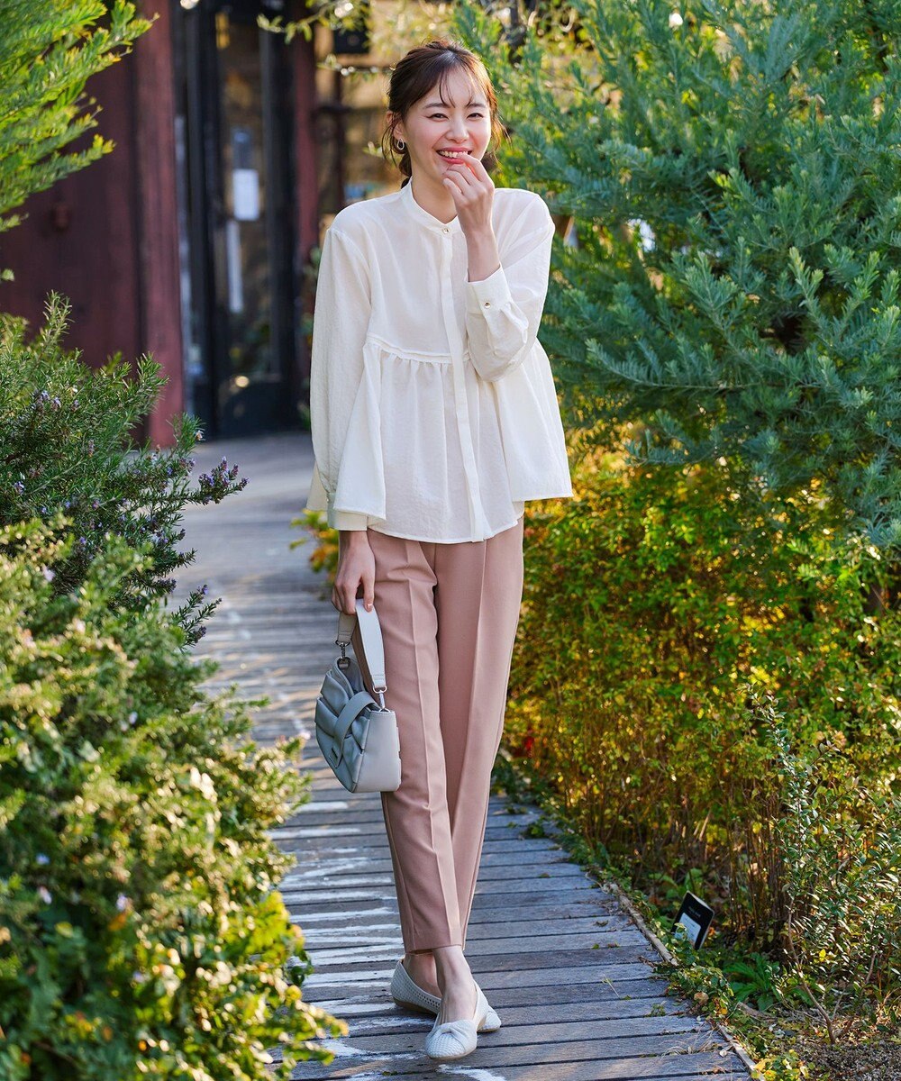 Tiaclasse 【洗える】ピンタックギャザーブラウス 