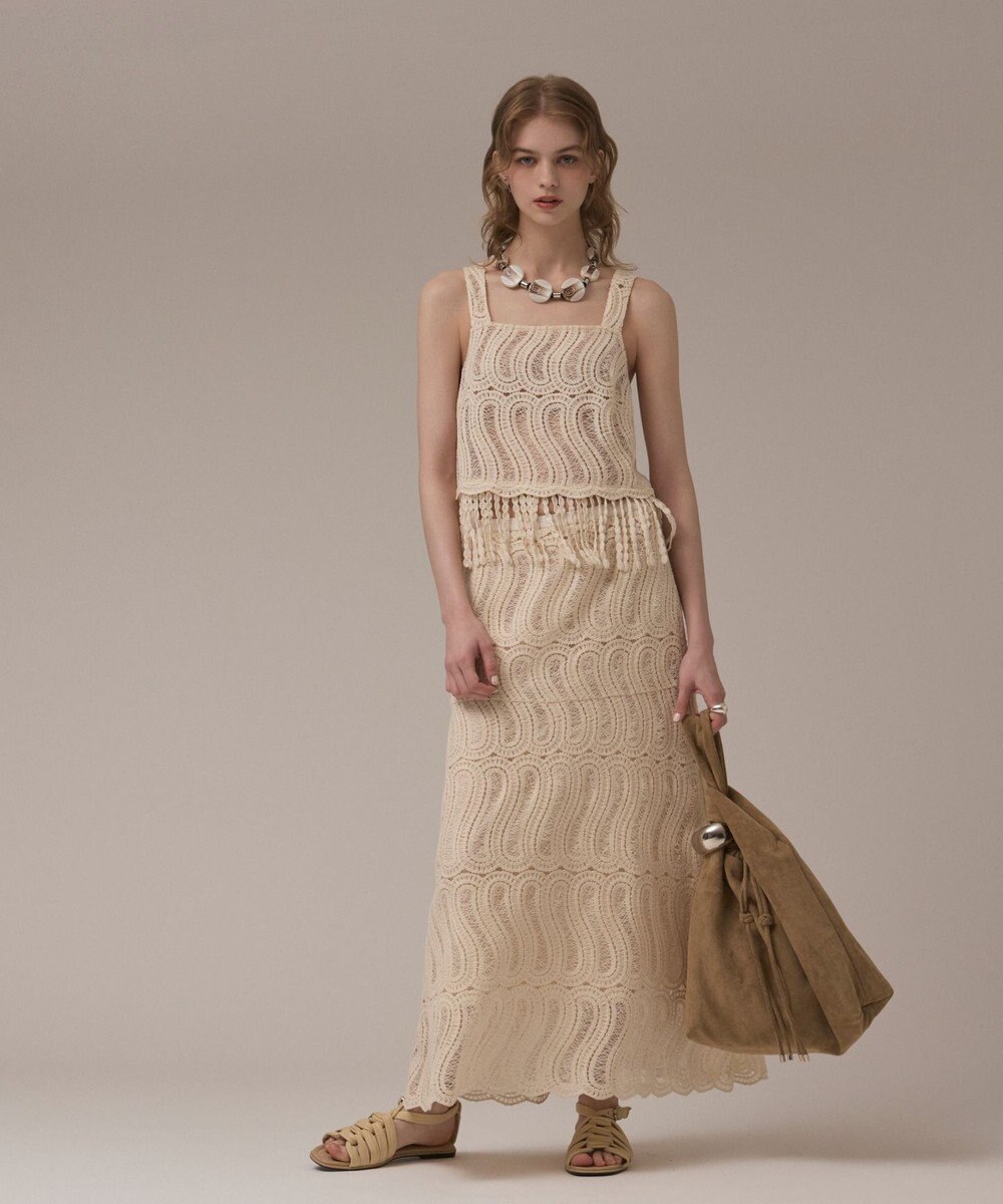 GRACE CONTINENTAL クロシェレースキャミ 