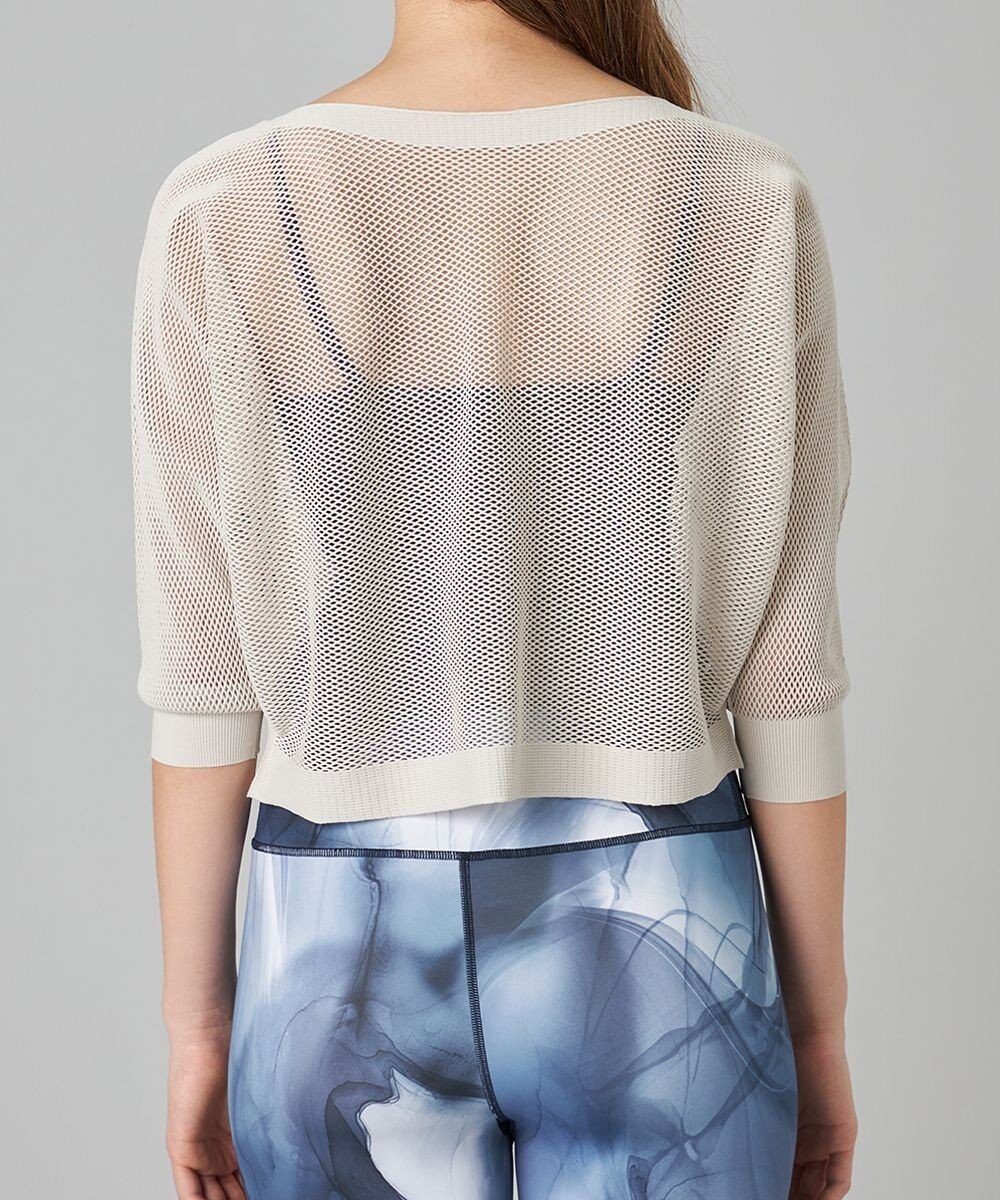 Chacott Chacott BALANCE【ノーソイングニット】７分袖メッシュニットＴシャツ 