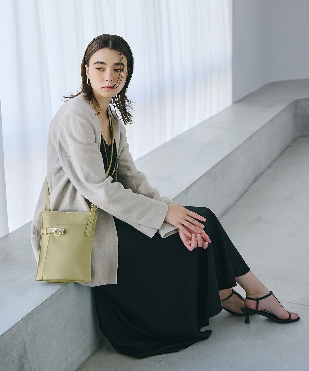 TOPKAPI 【TREASURE TOPKAPI】ベルトデザイン レザー フラット ショルダーバッグ 