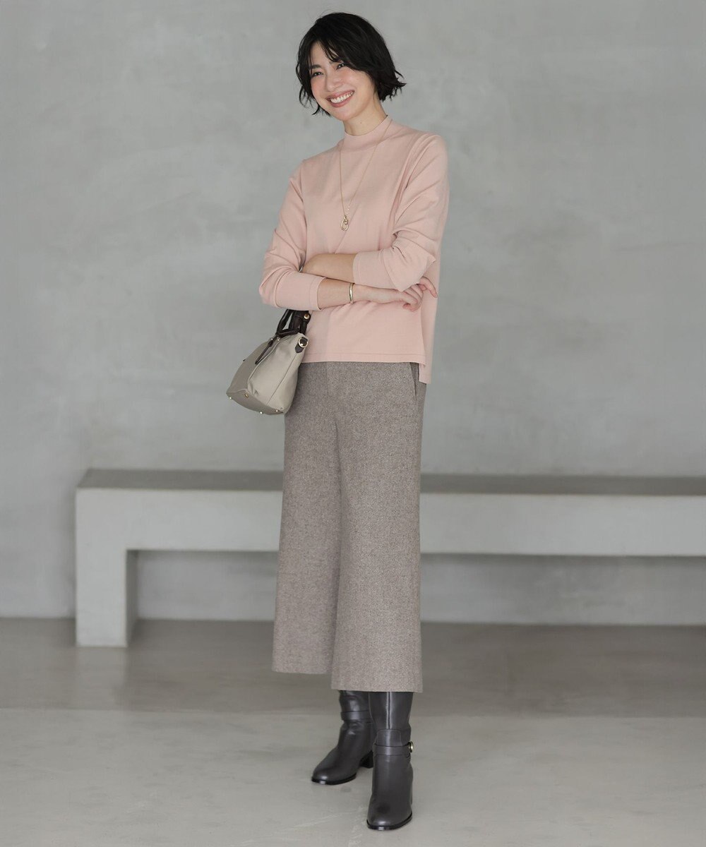 J.PRESS LADIES シルクネップツイード クロップド パンツ 