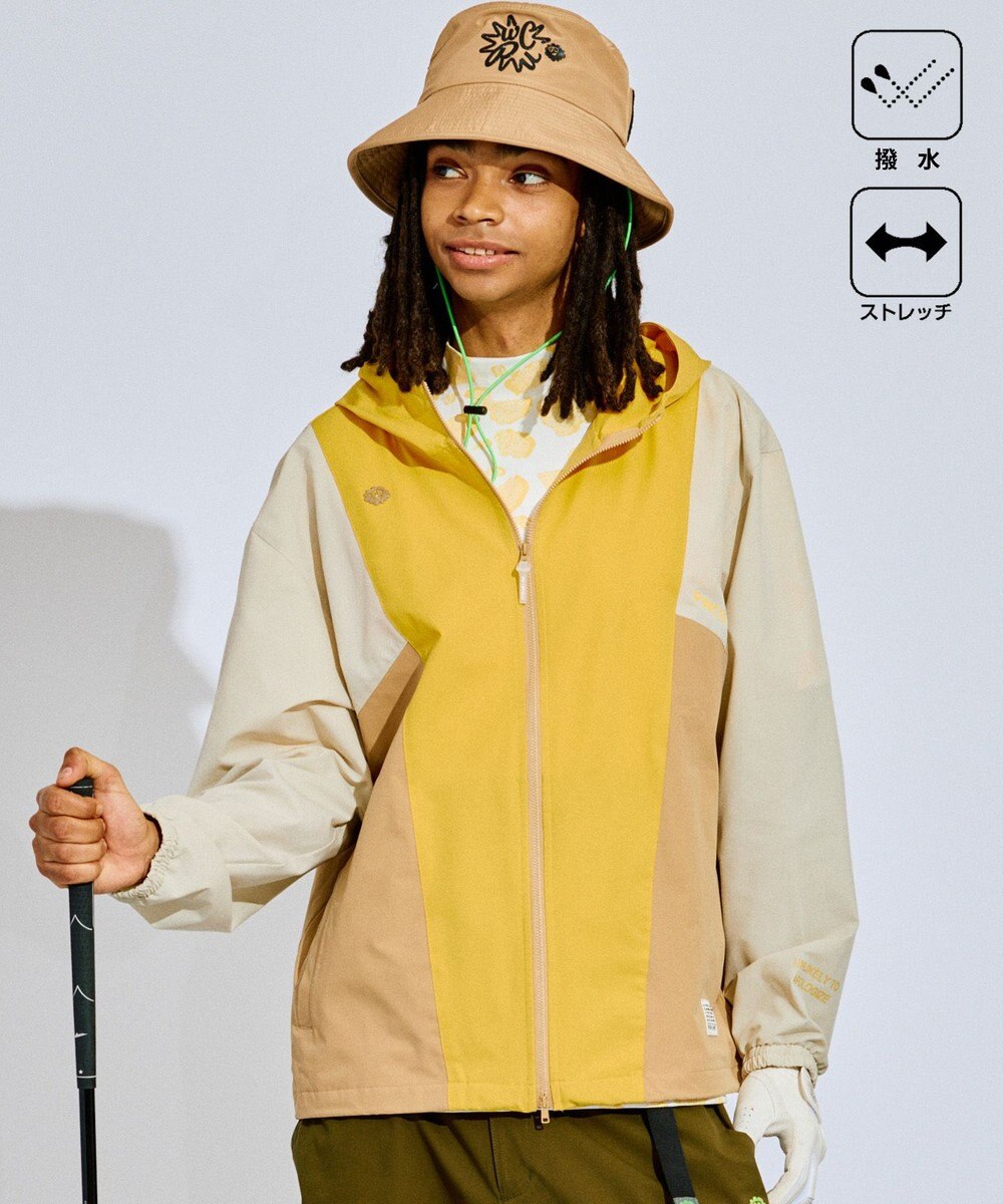 PW CIRCULUS 【撥水加工/ストレッチ】【MEN】カラーブロッキング ブルゾン  ゴルフ 
