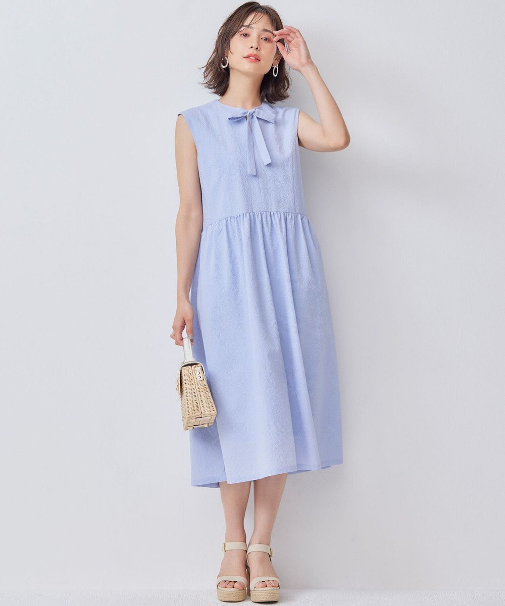 組曲 サッカーストレッチ ボウタイワンピース 