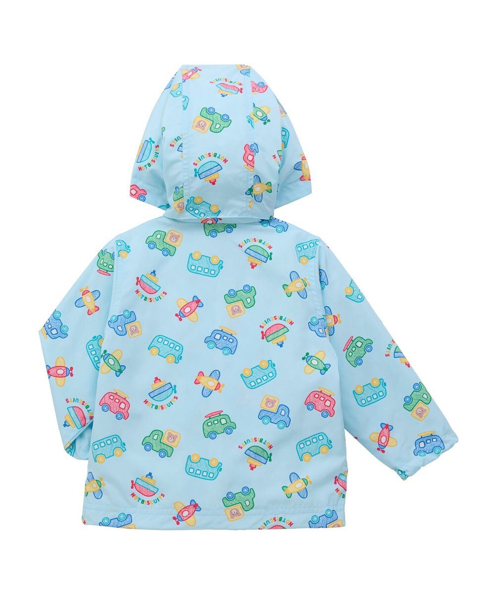MIKI HOUSE HOT BISCUITS 【80-120cm】ビーンズ×乗り物 総柄ウインドブレーカー 