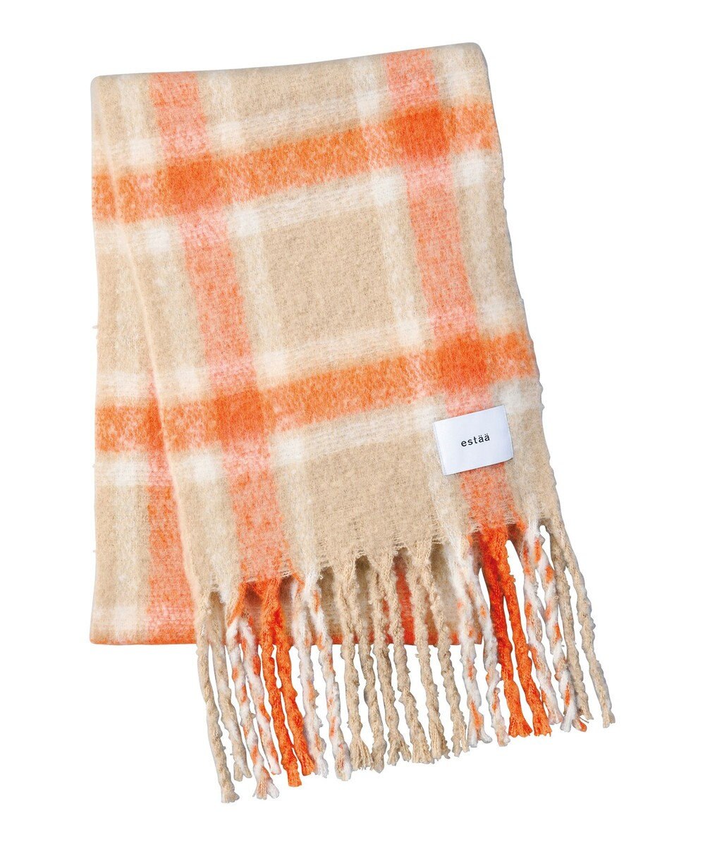 MOONBAT estaa ボリュームマフラー クラシックチェック／手洗い可 