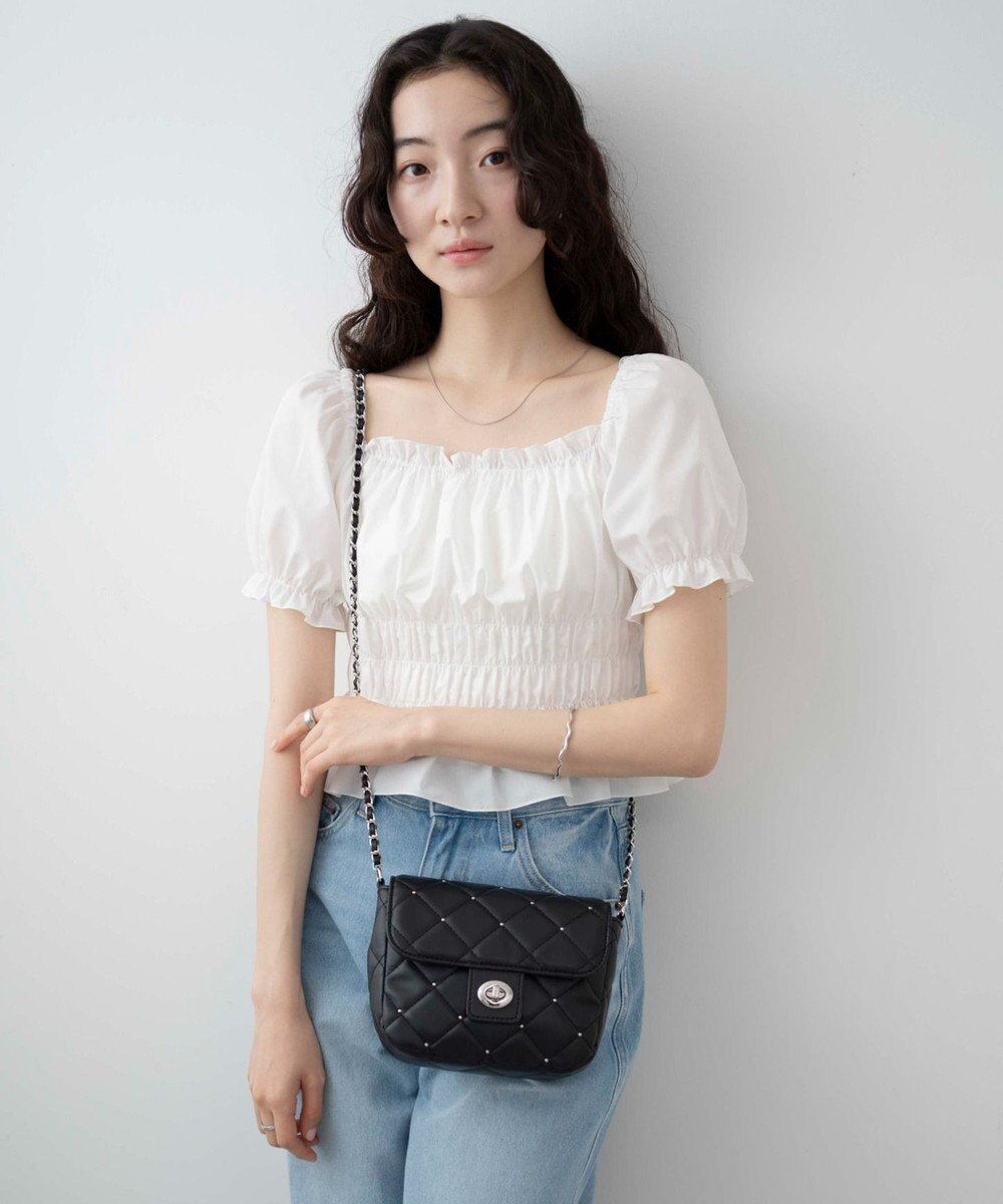 WEGO スタッズ付きキルティングショルダー 