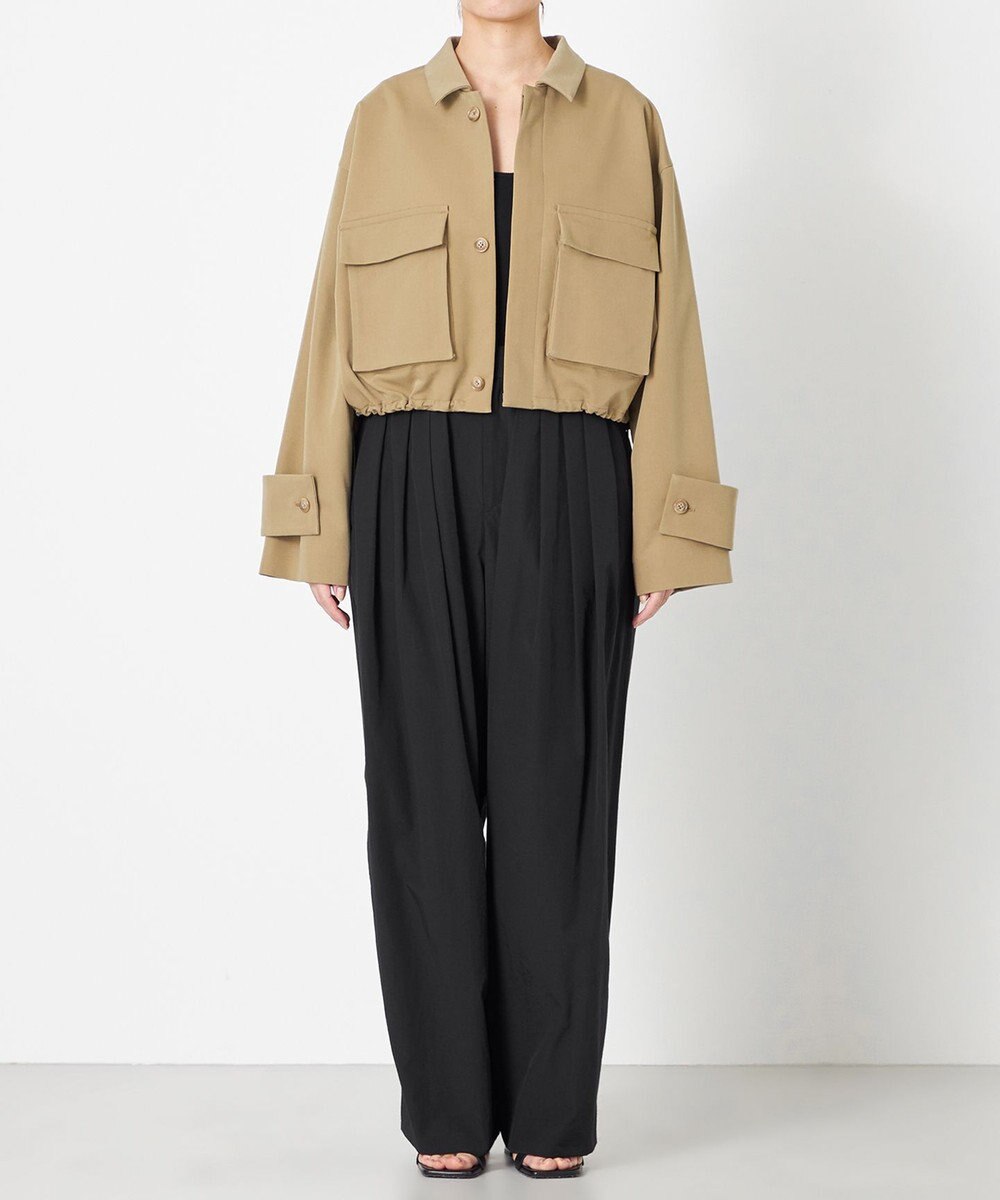 NAVE 【Nave・セットアップ可/洗える/撥水】スパンツイル ショートジャケット 