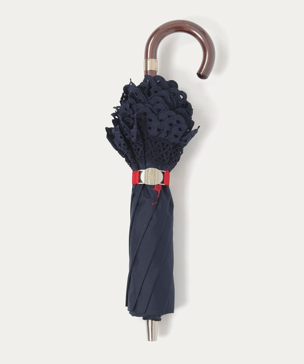 MOONBAT 【遮光/晴雨兼用日傘】POLO RALPH LAUREN(ポロ ラルフローレン) エンブフリル 折りたたみ傘 楽折 遮熱 UV 