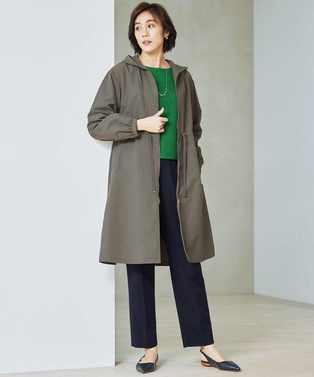 自由区 ライトフィールジャージータックテーパード パンツ 