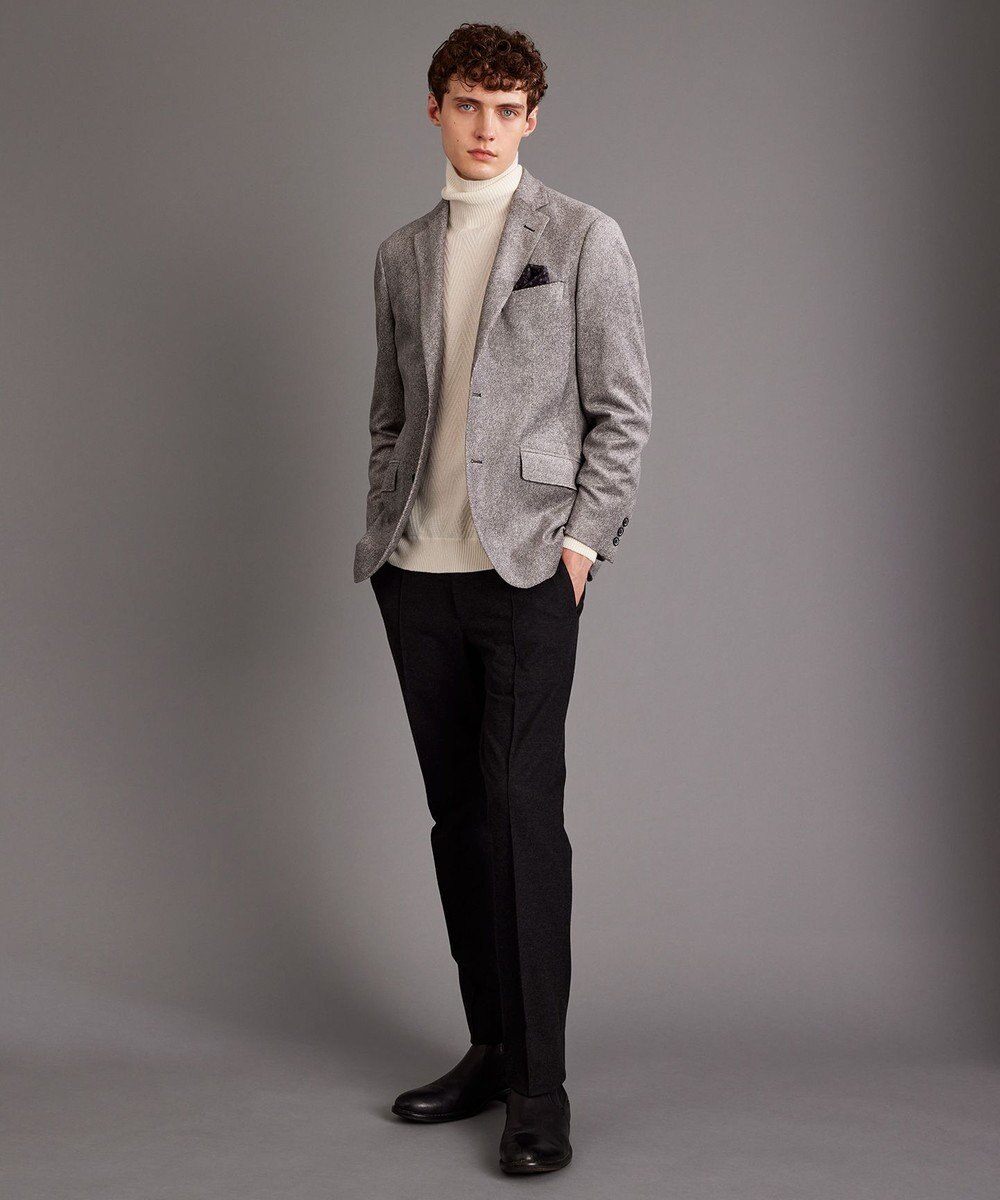 JOSEPH ABBOUD 【キングサイズ・軽量】ブロックベロア ストレッチ ジャケット 