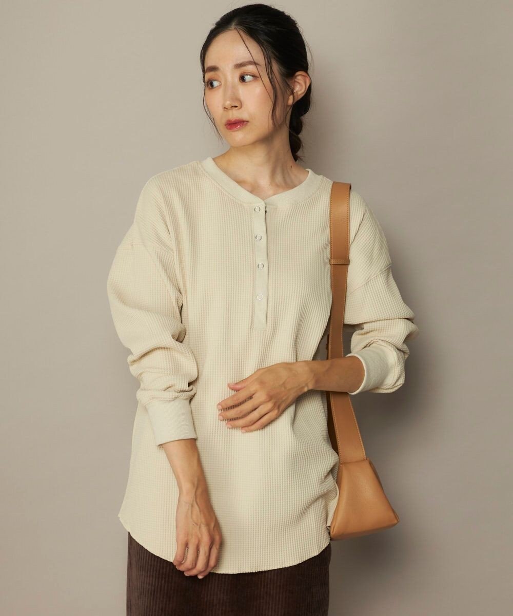 OP／FILA 【ocean pacific】らくティブ/ヘンリーネックワッフルロンT 