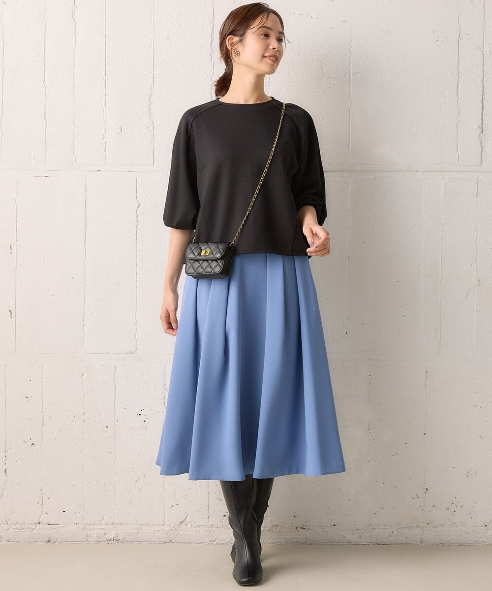 組曲 【洗える・4色展開】ウーステッドライクギャバ スカート 