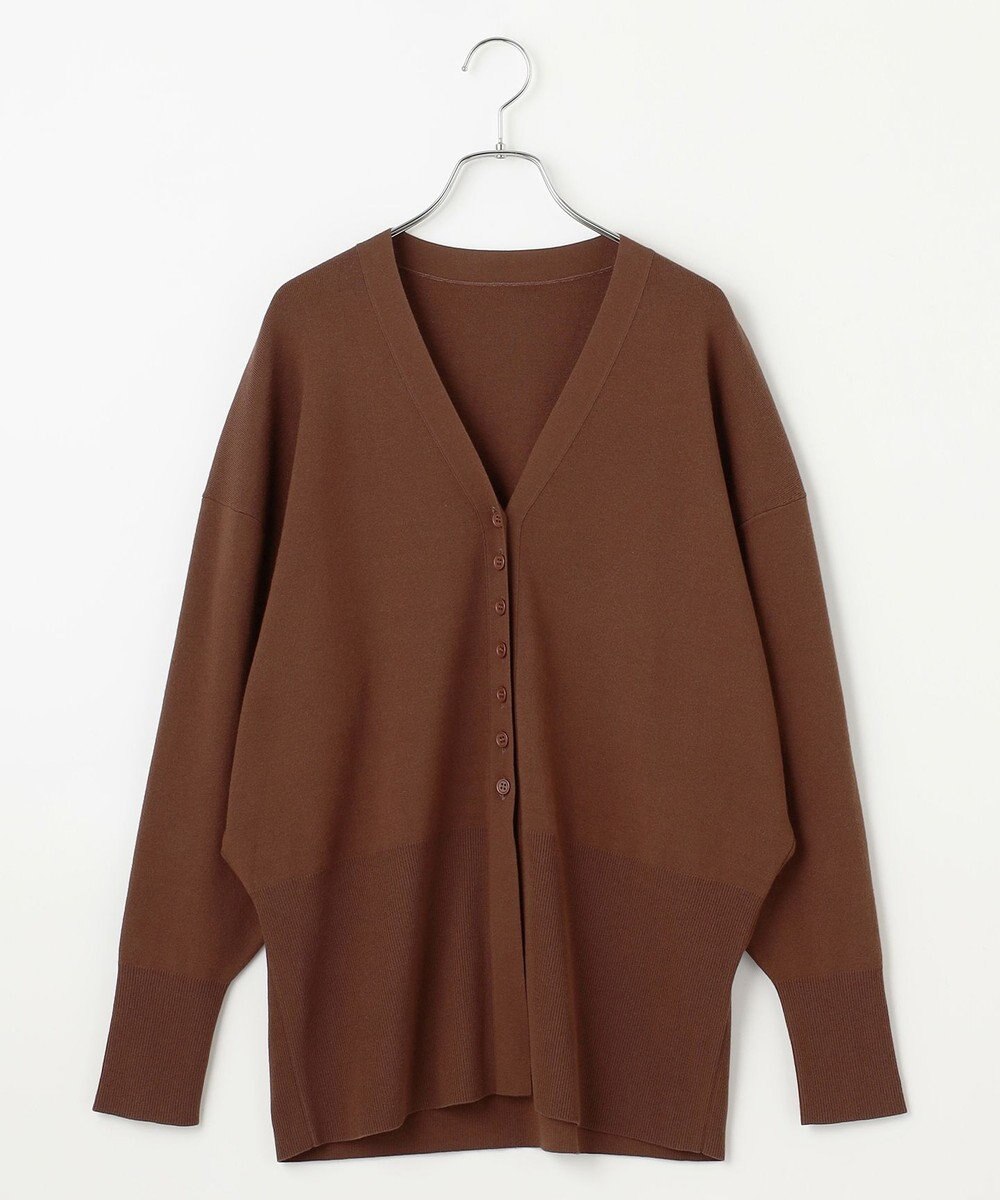 #Newans 【洗える】ファインボタンＶネックカーディガン 