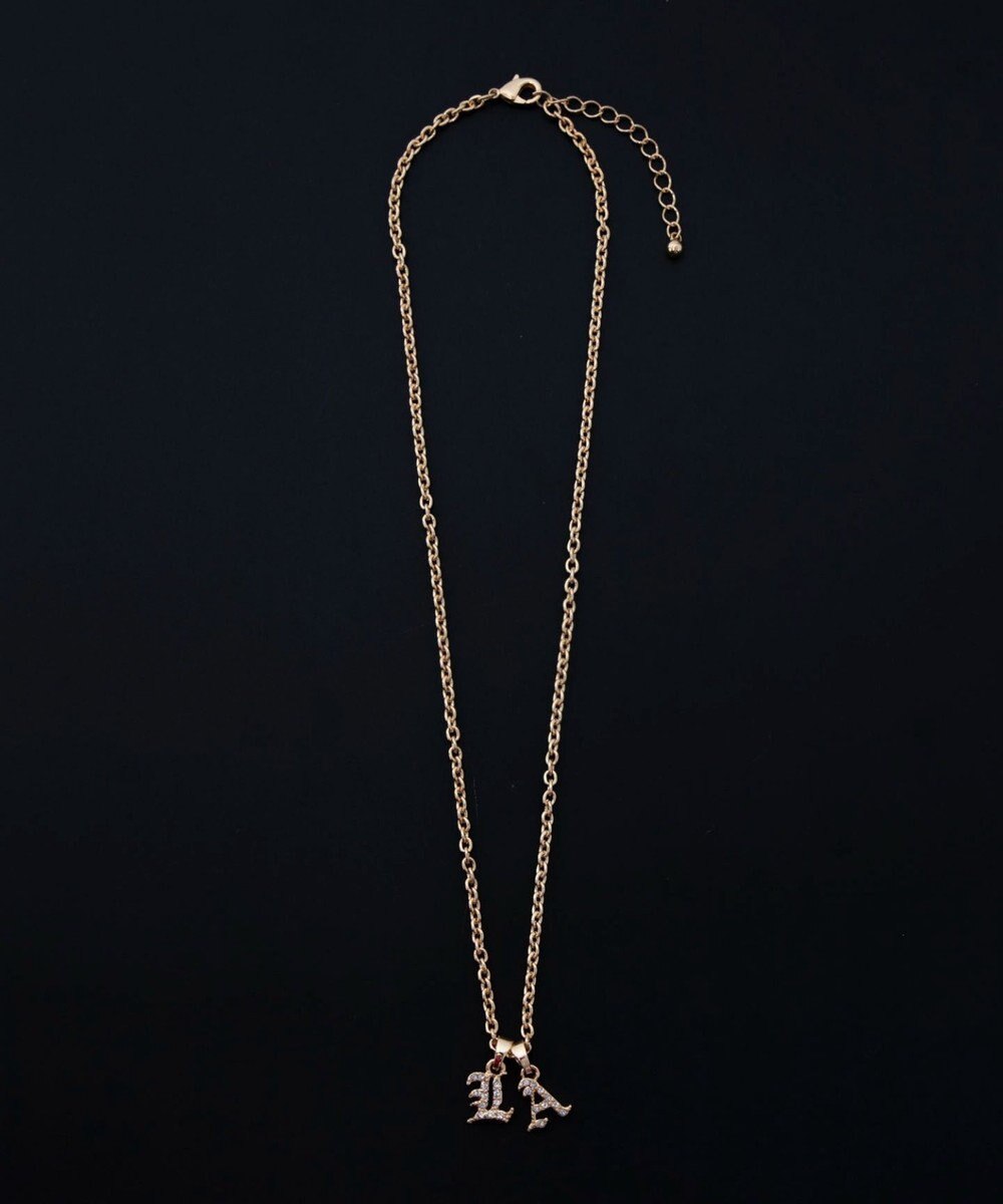 WEGO Mラインストーンダブルモチーフネックレス 