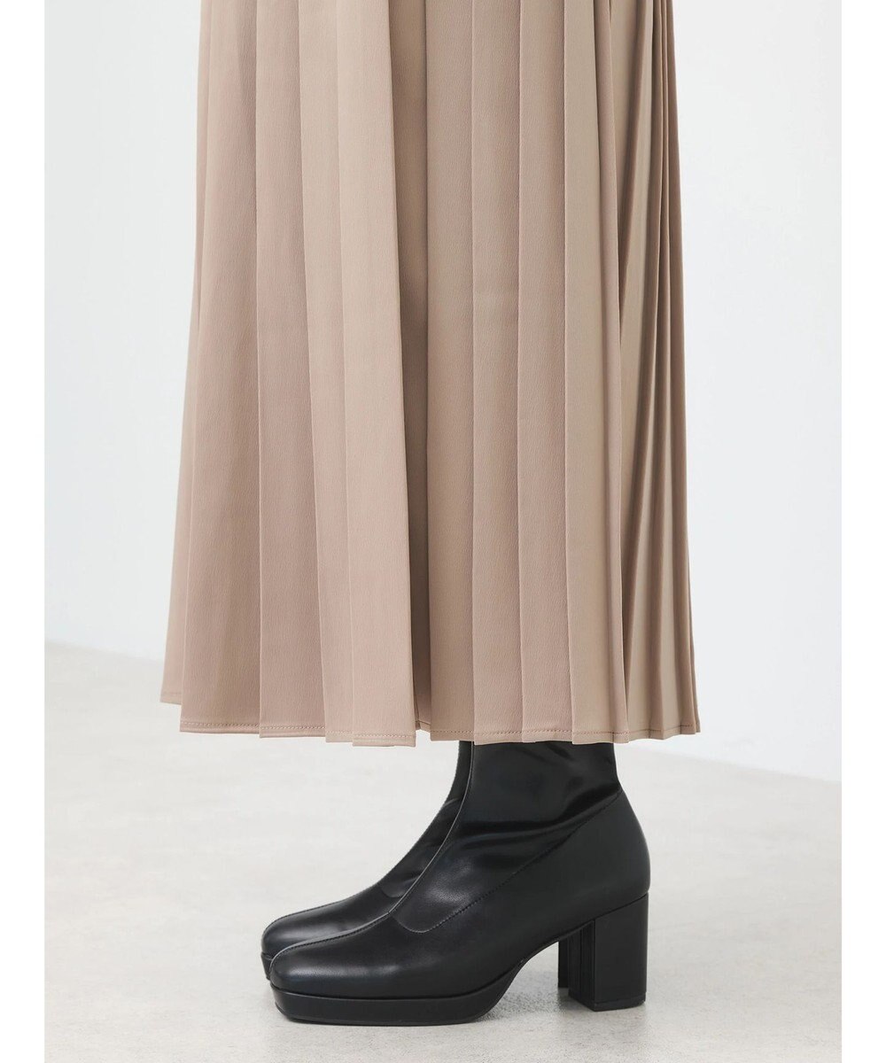 earth music&ecology サテンプリーツスカート 