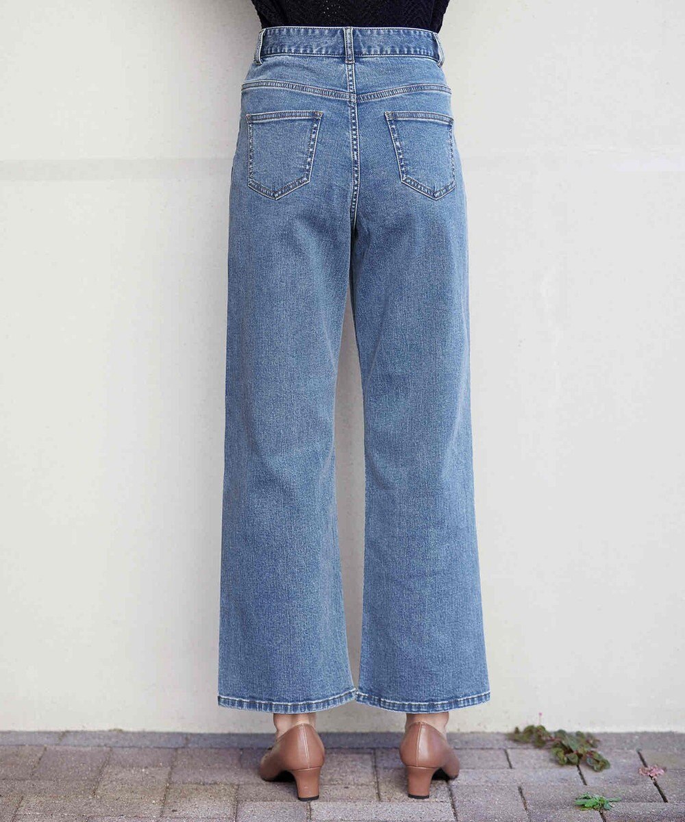 Tiaclasse 【安田美沙子さん/小倉優子さん着用】【洗える】ストレッチワイドデニム 