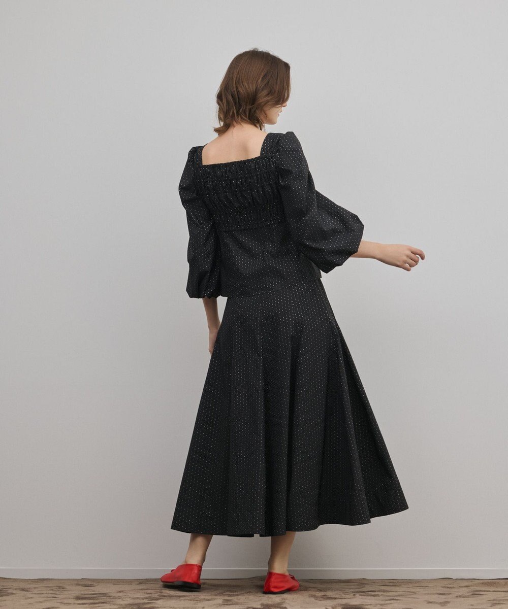 GRACE CONTINENTAL ラメドットタフタジャガードトップ 