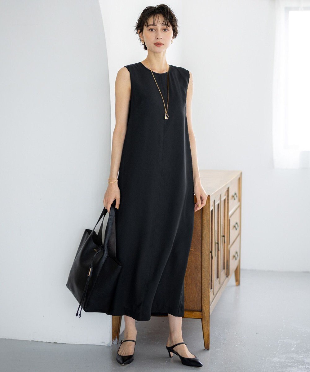 23区 【一部店舗限定/UVカット/洗える】ライトウェイトツイル ケープ付き ワンピース 