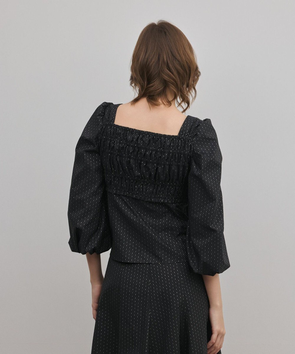 GRACE CONTINENTAL ラメドットタフタジャガードトップ 