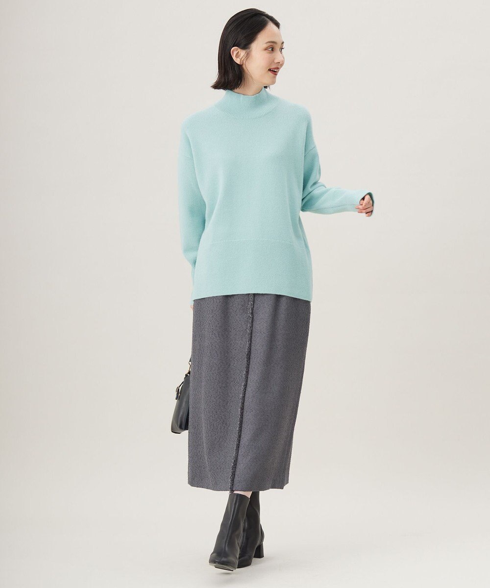 自由区 L 【WEB限定カラーあり・洗える】ウールカシミヤブレンドハイネック ニット 