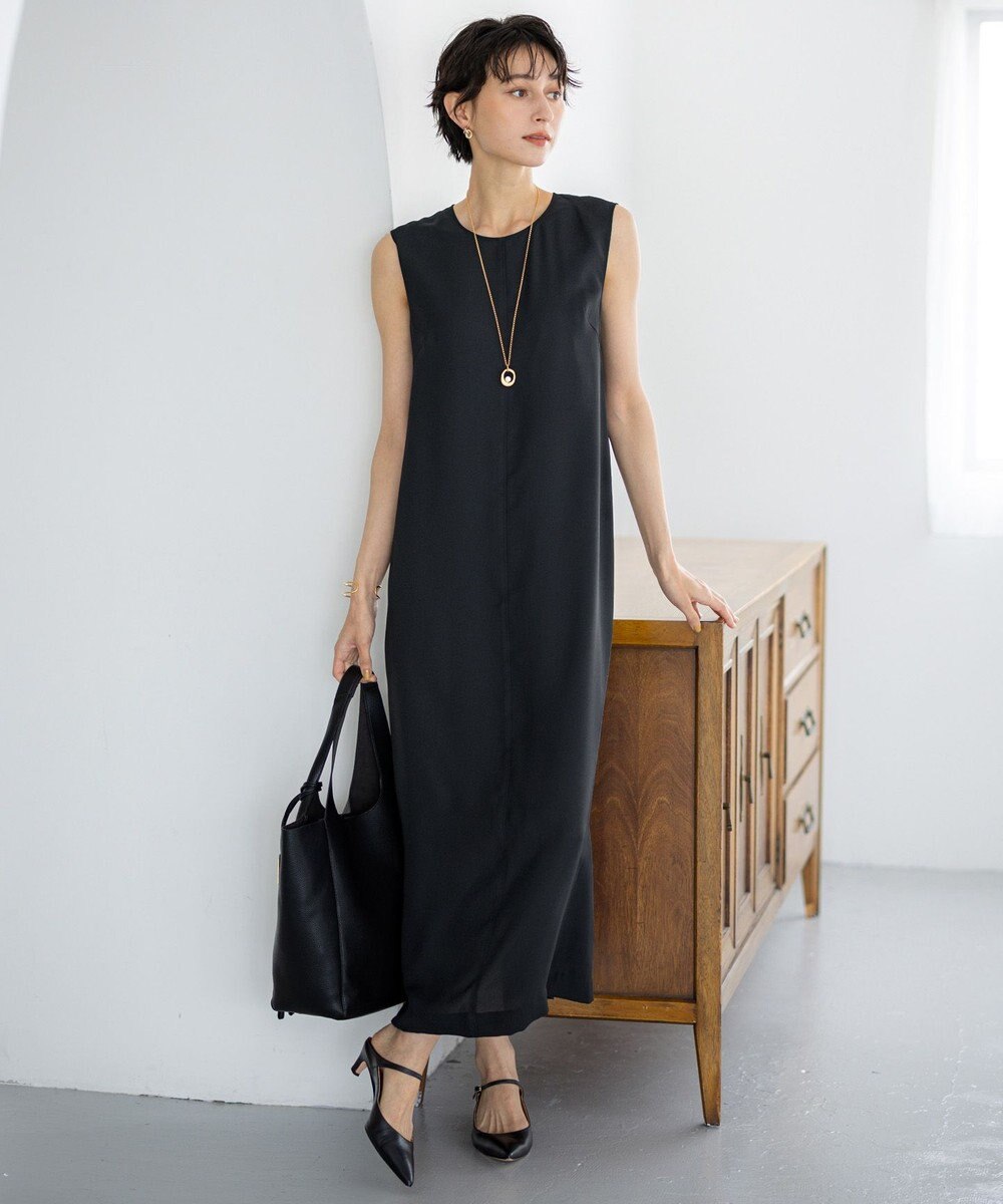 23区 S 【一部店舗限定/UVカット/洗える】ライトウェイトツイル ケープ付き ワンピース 