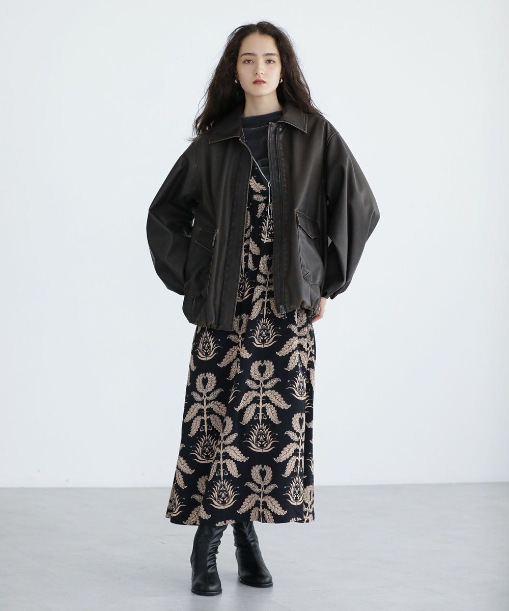 Green Parks ■ＥＳＣＡＲ　フェイクレザーバルーンブルゾン 