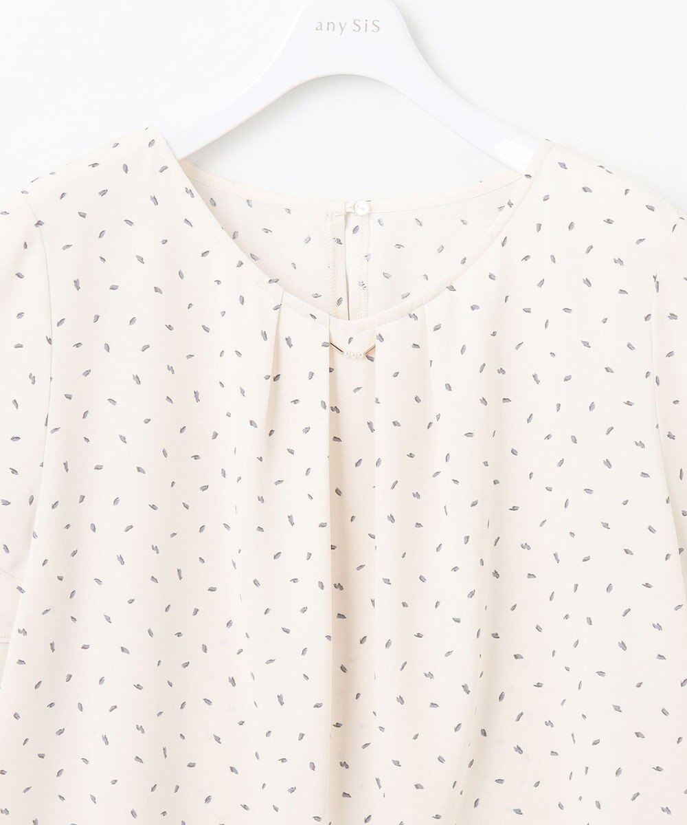 ANY SIS S 【洗える】ラッフルフレアビジュー ブラウス 