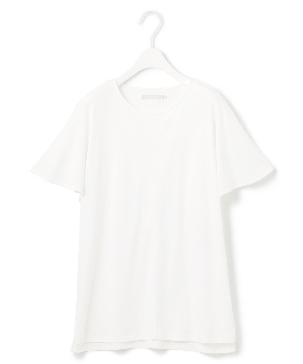 ICB 【接触冷感・UVケア・洗える】 ハイツイストスムース ケープデザインカットソー 