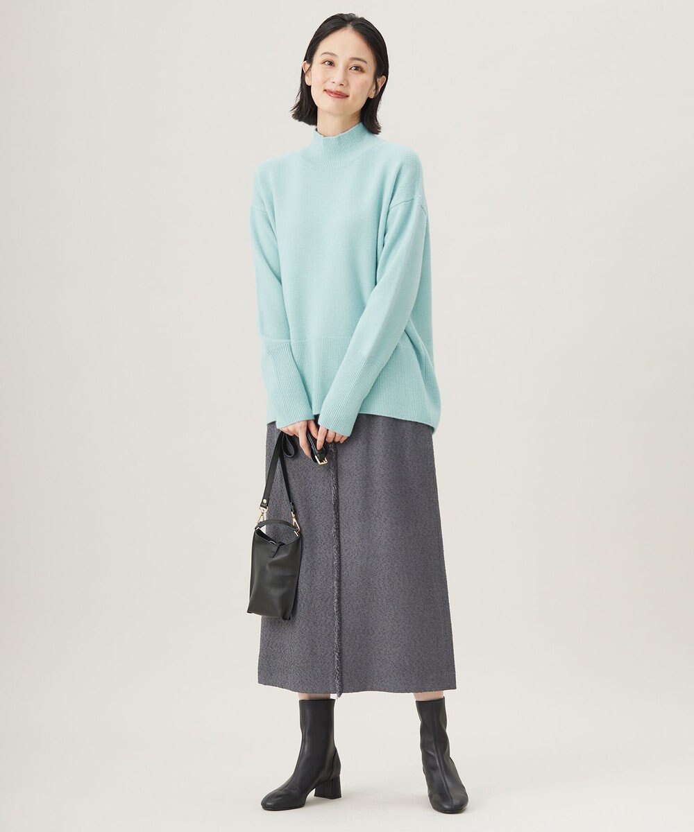 自由区 L 【WEB限定カラーあり・洗える】ウールカシミヤブレンドハイネック ニット 