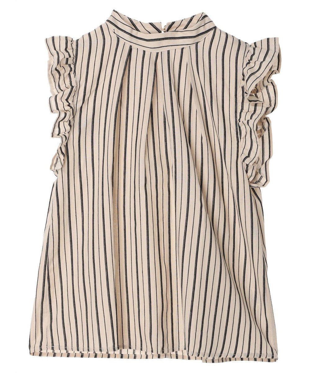 Green Parks ・ＥＬＥＮＣＡＲＥ　ＤＵＥ　ストライプフリルブラウス 