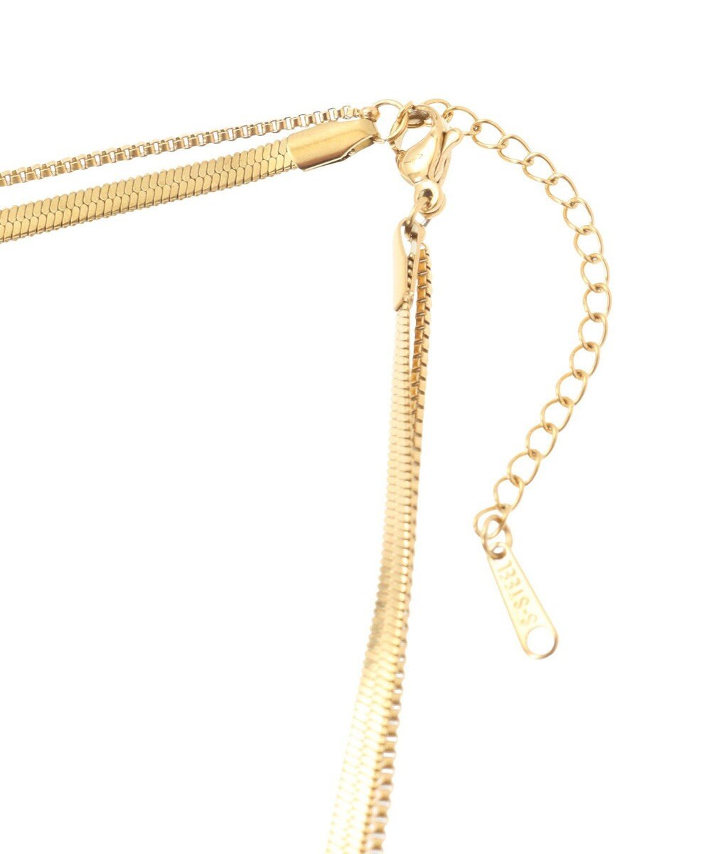 YECCA VECCA 2連スネークチェーンステンレスネックレス 