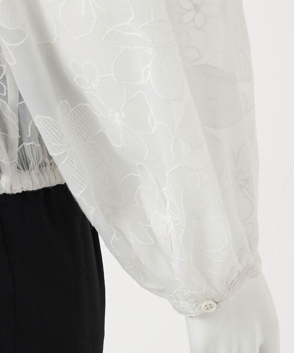 23区 【R(アール)】エンブロイダリーオーガンザ ブラウス 