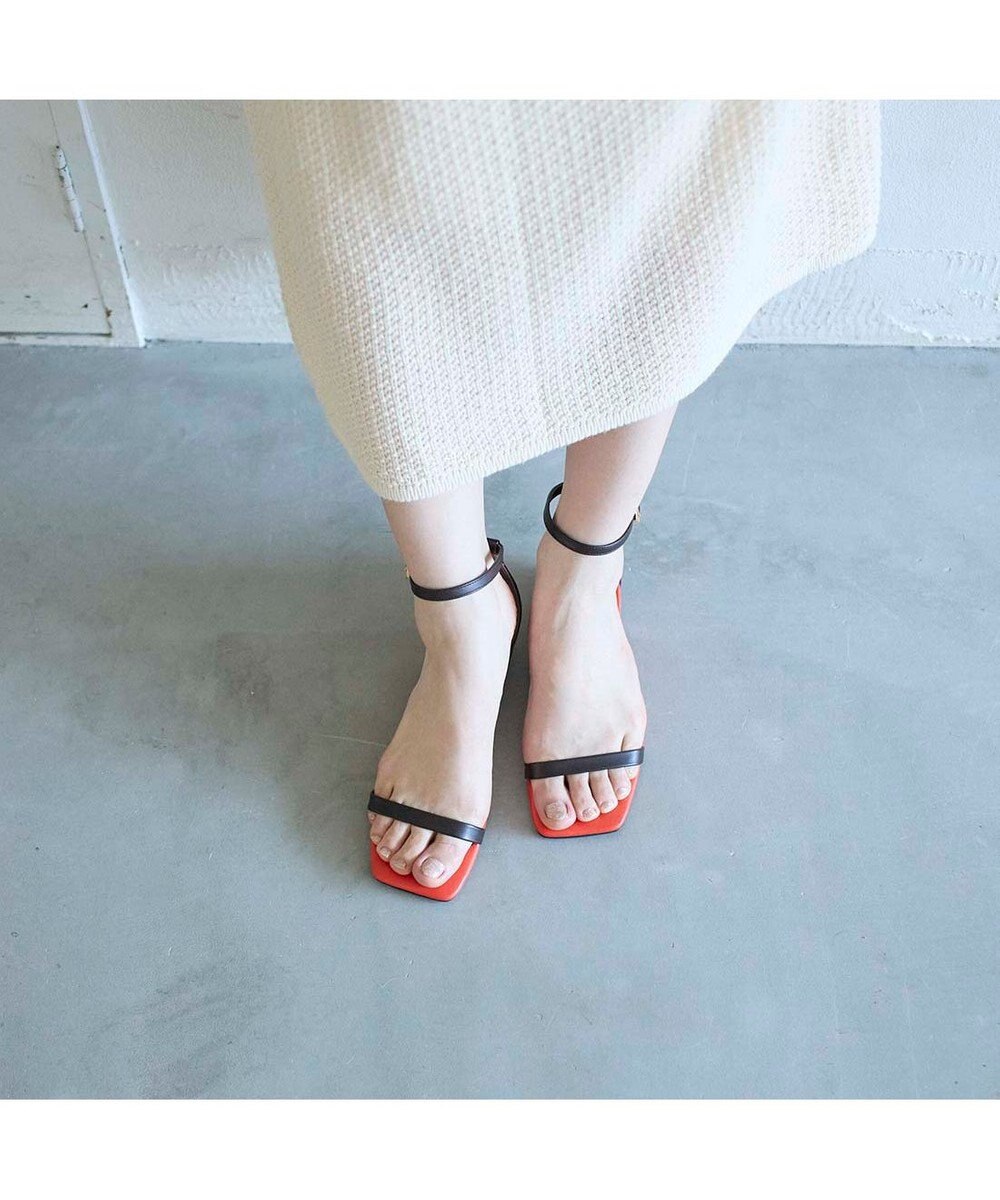 MODE ET JACOMO <MODE ET JACOMO>スリムストラップフラットサンダル 