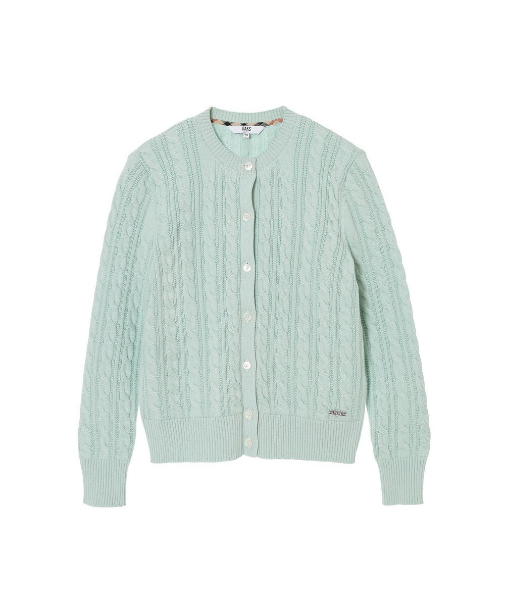 DAKS ミックスケーブルニットカーディガン 