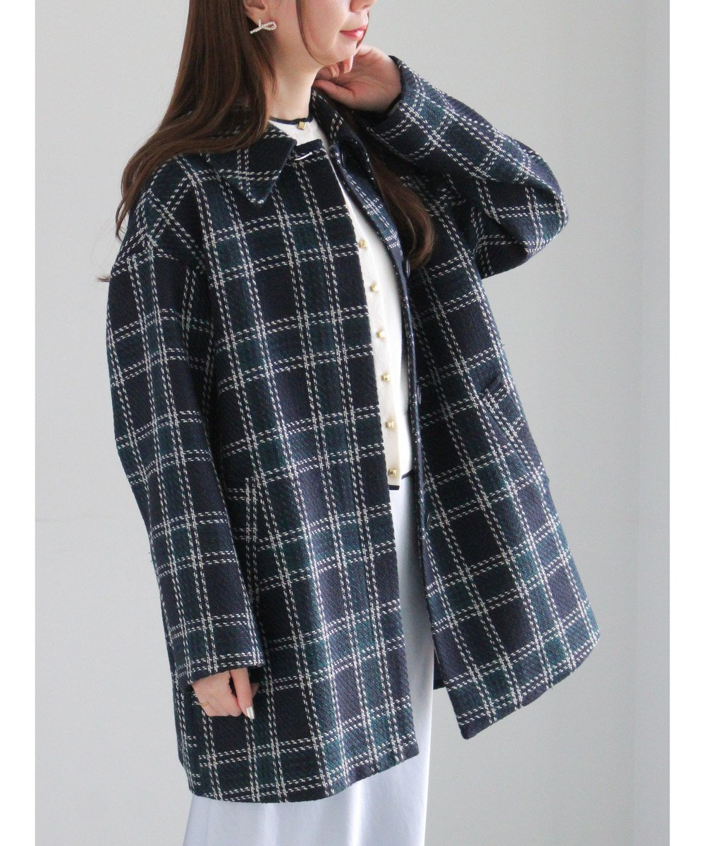Te chichi ロービングチェックミドルコート《2025winter catalog item》 