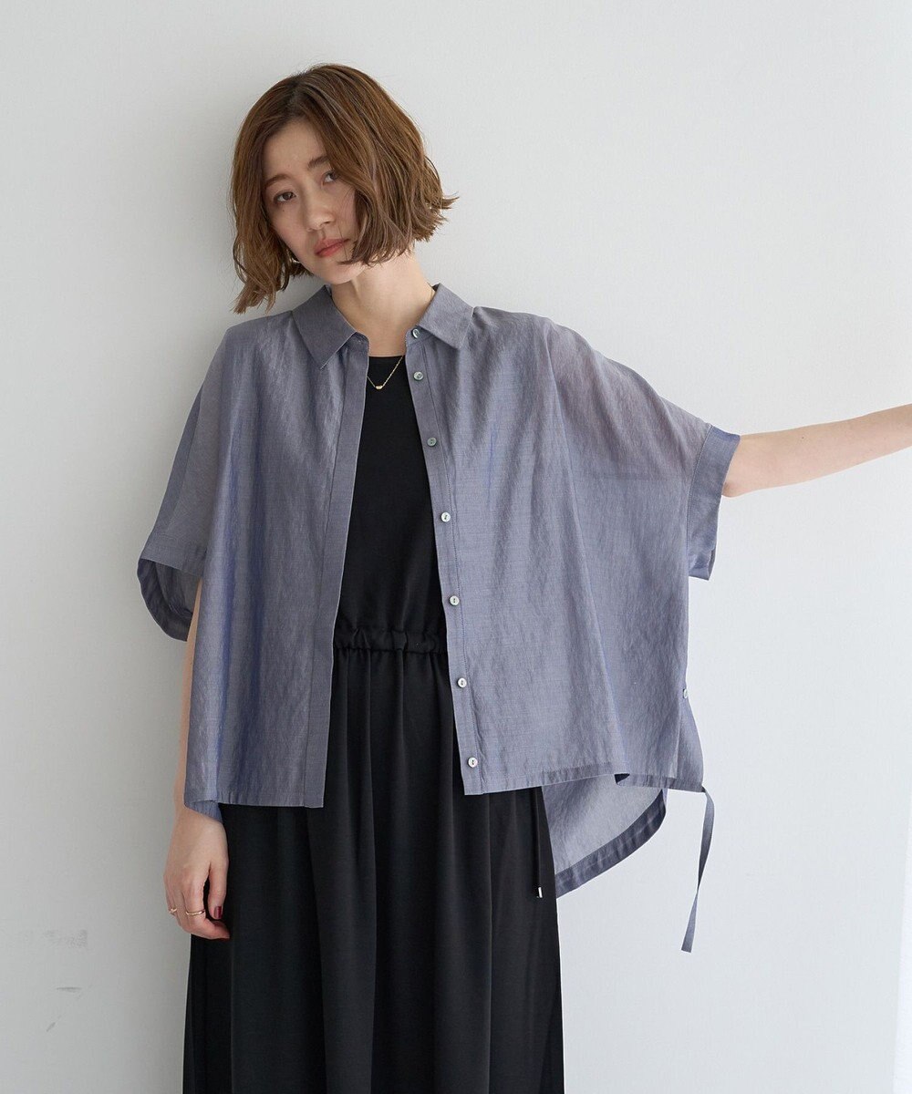 YECCA VECCA サイドスリットドロストシャツ 